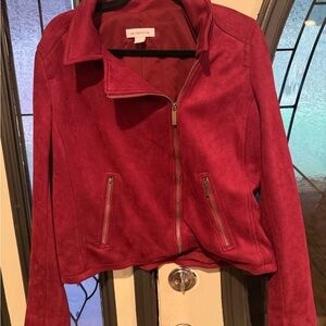 Liz Claiborne Women's Burgundy Bomber Jacket